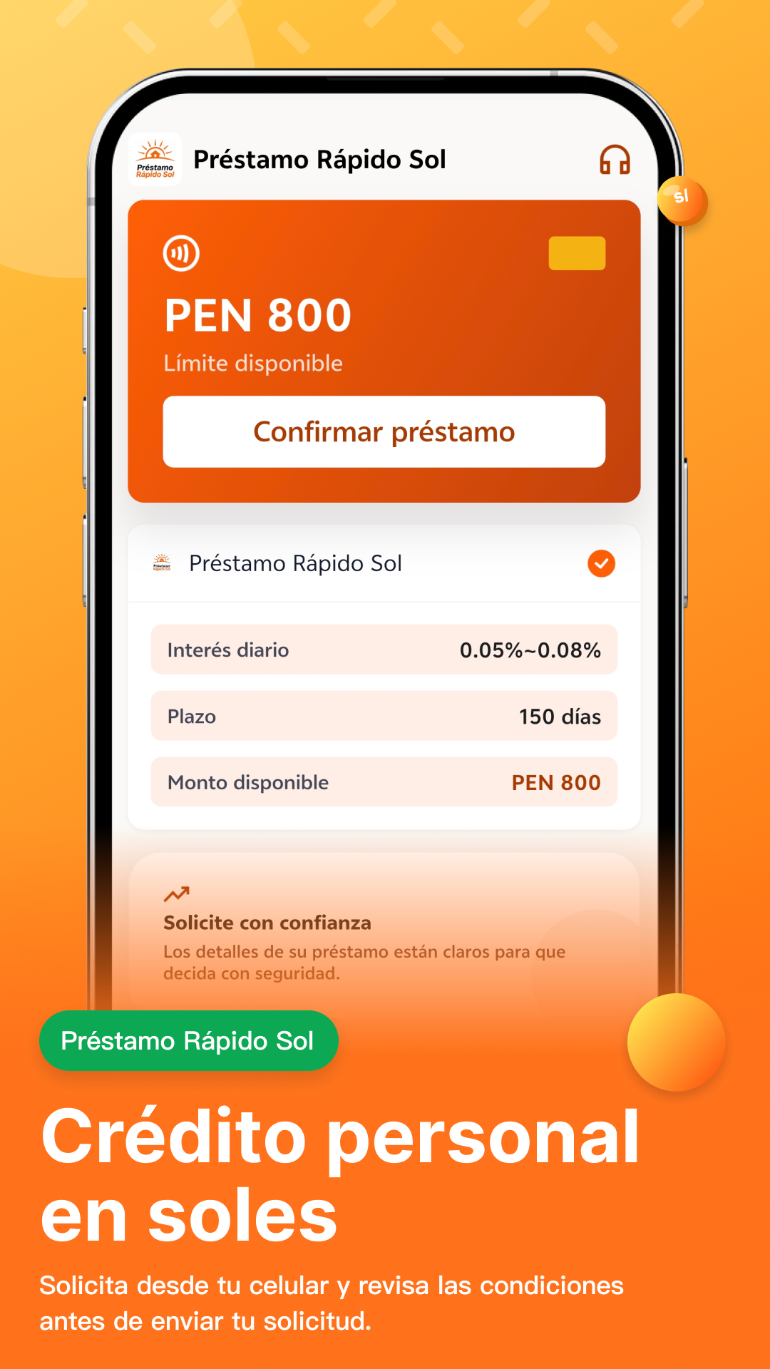 Préstamo Rápido Sol app preview 1